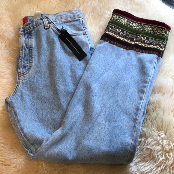 ABS jeans with patch work hem size 12 - Picture 1 of 11